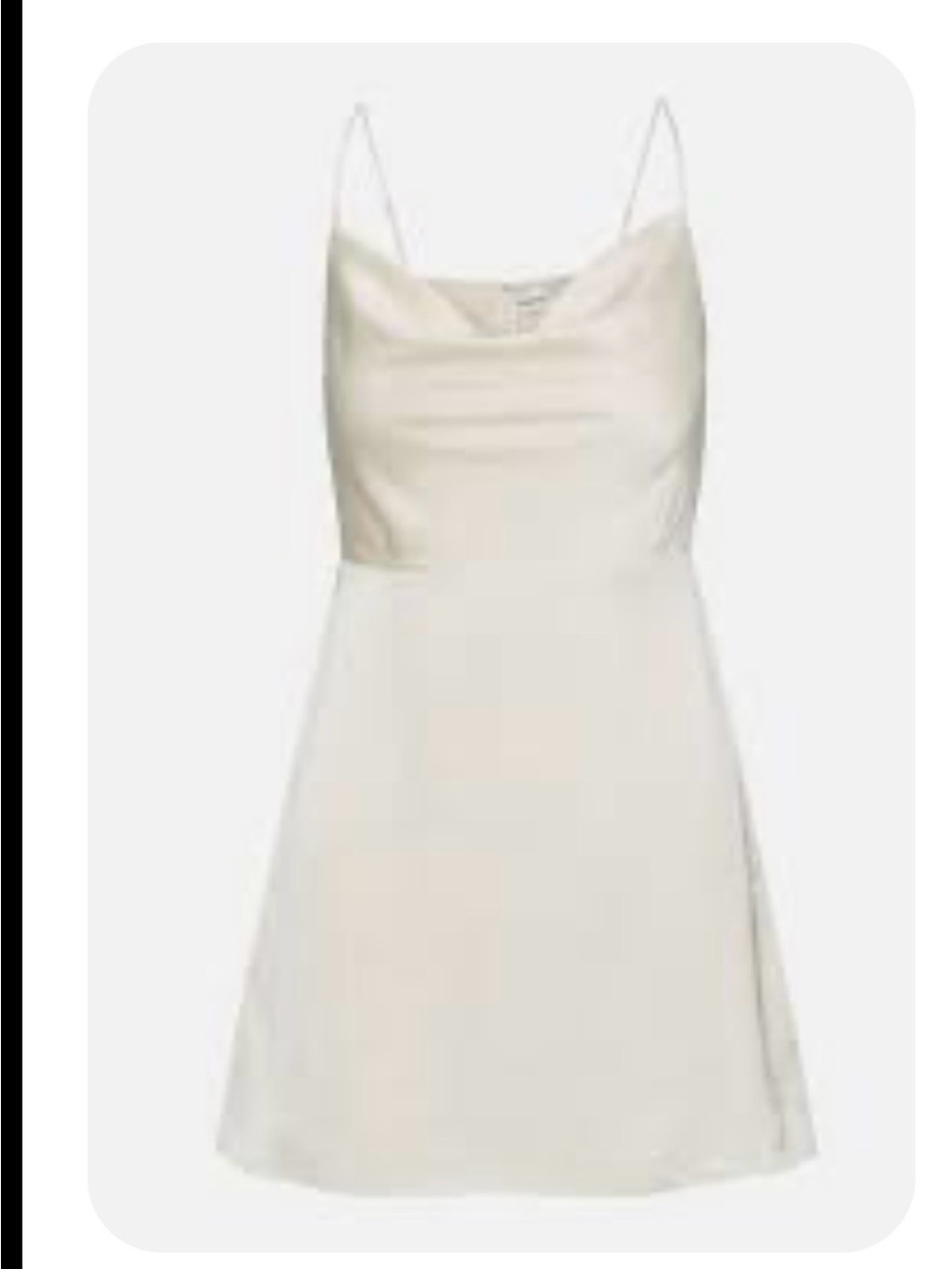 Aritzia Cream Slip Mini Dress